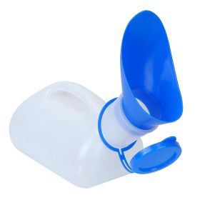Unisex Potty Urinal Bottle 33.8OZ Emergency Urinal Device Portable Male Female Toilet With Lid Funnel For Car Camping Travel Hospital Outdoor (Option: Blue)