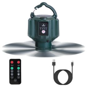 5200mAh Or 10400mAh Options -- 1Pc Portable Camping Ceiling LED Fan  USB Battery Powered Hanging Tent Lantern Fan Power Bank With 3 Fan Speed 3 L (Option: 10400mAh)