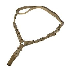 Heavy Duty Tactical Single Point Gun Rifle Sling Adjust & Quick Detach QD Buckle (Color: khaki)